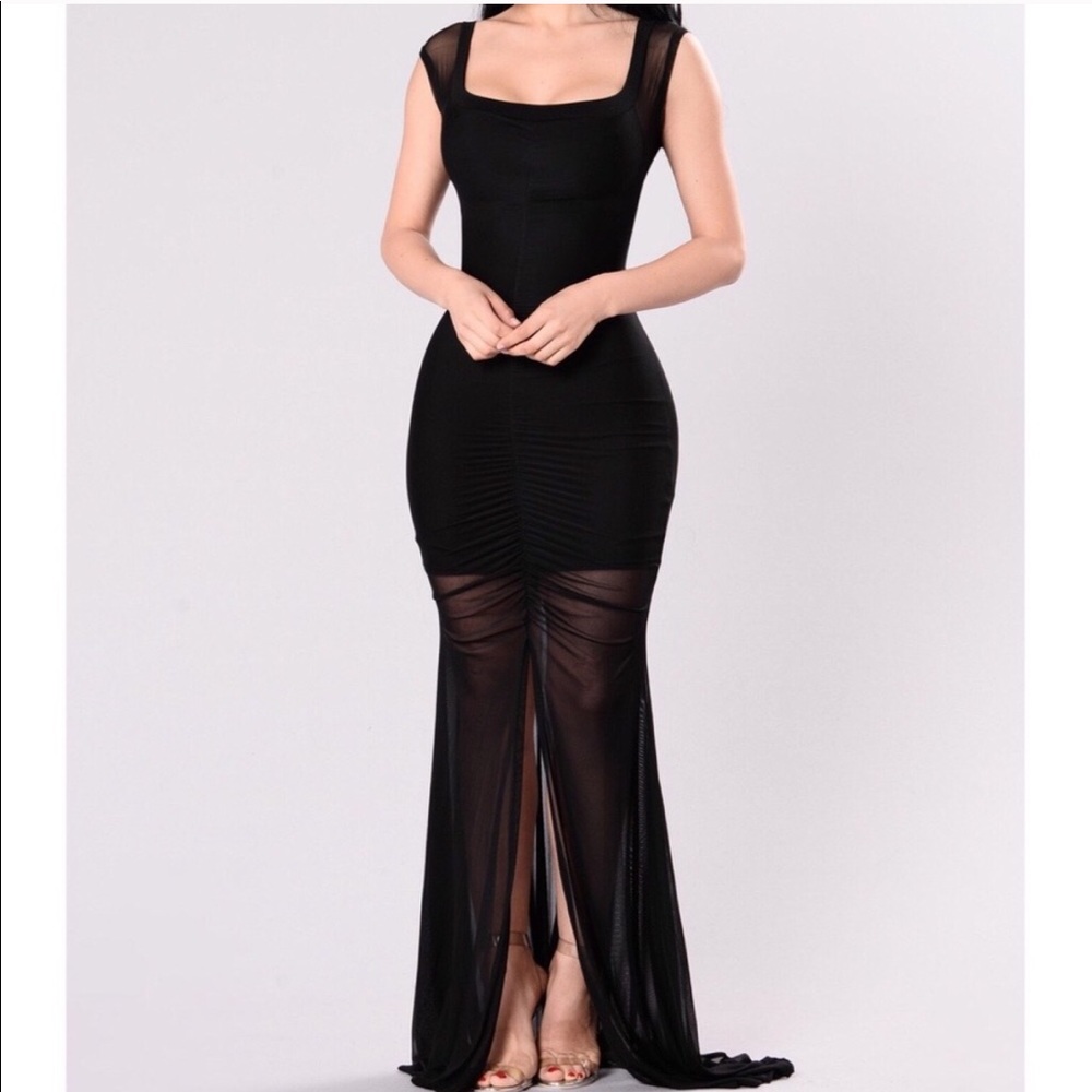 Black Mesh Mermaid Dress